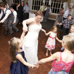Bride dancing with the kids
