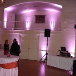 Wedding DJ Setup With Uplighting